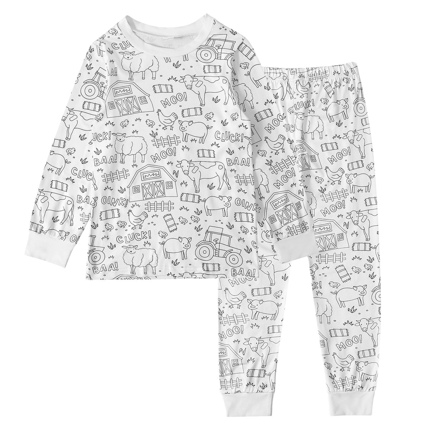 Pijama para colorear DIY para niños – 8 diseños para personalizar