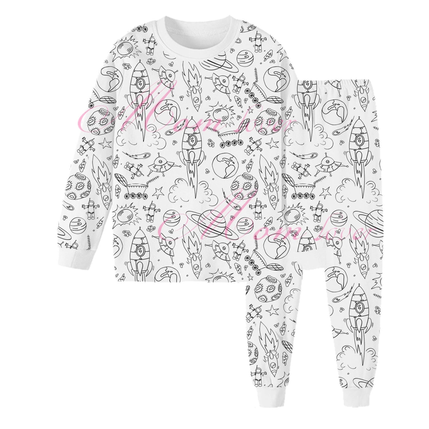 Pijama para colorear DIY para niños – 8 diseños para personalizar