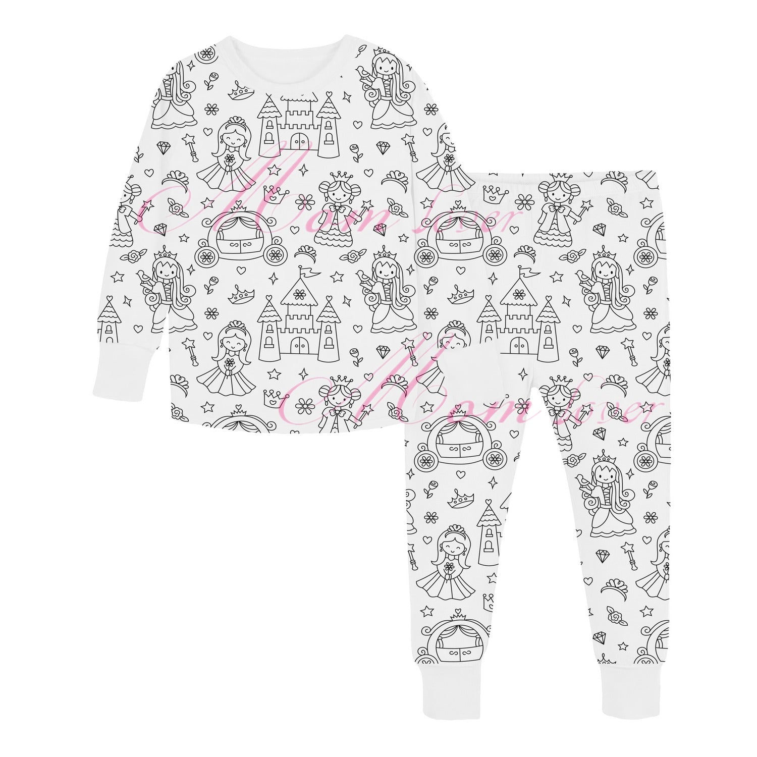 Pijama para colorear DIY para niños – 8 diseños para personalizar