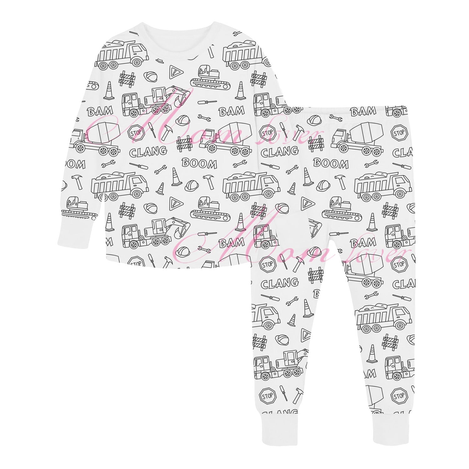 Pijama para colorear DIY para niños – 8 diseños para personalizar