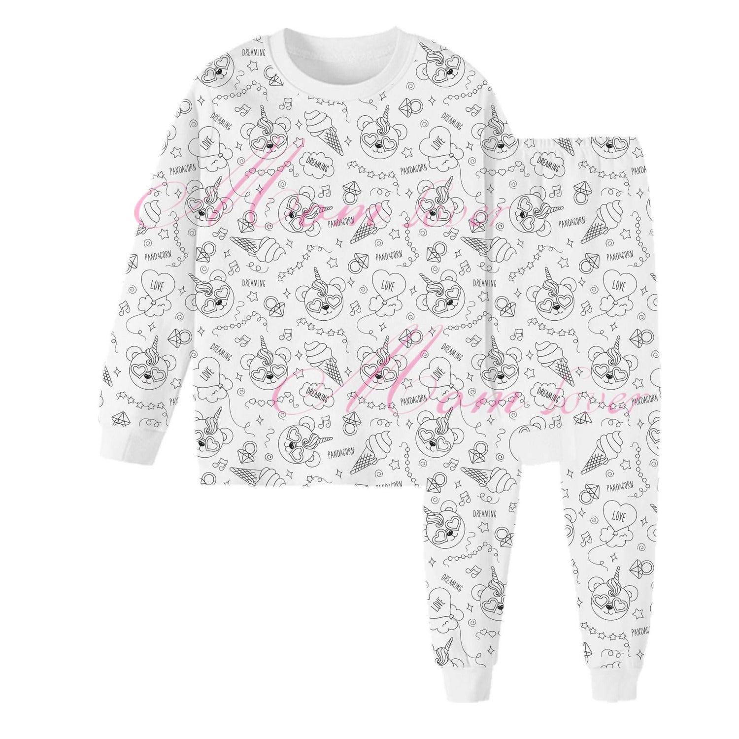 Pijama para colorear DIY para niños – 8 diseños para personalizar
