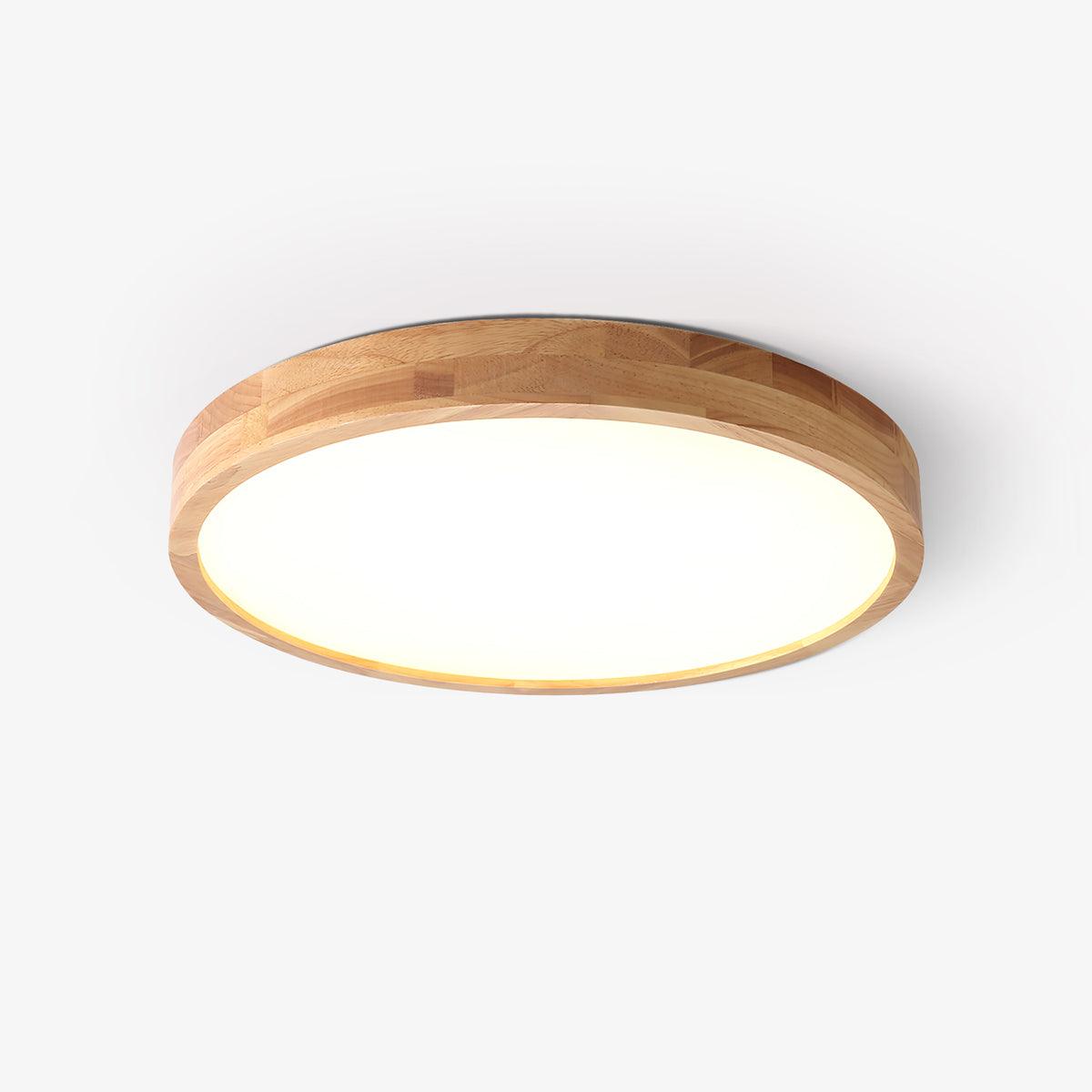 Plafón LED de techo de madera con diseño geométrico