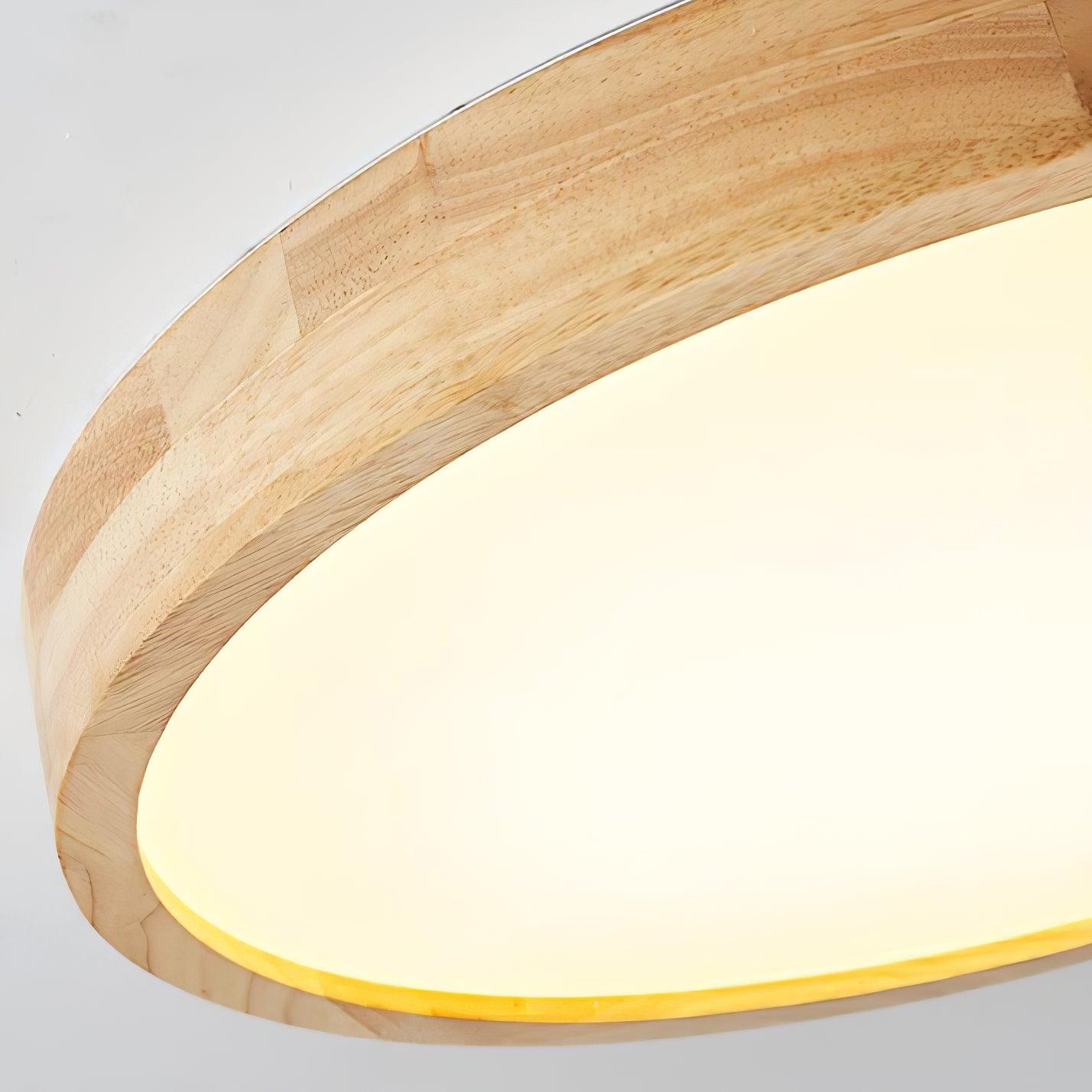 Plafón LED de techo de madera con diseño geométrico