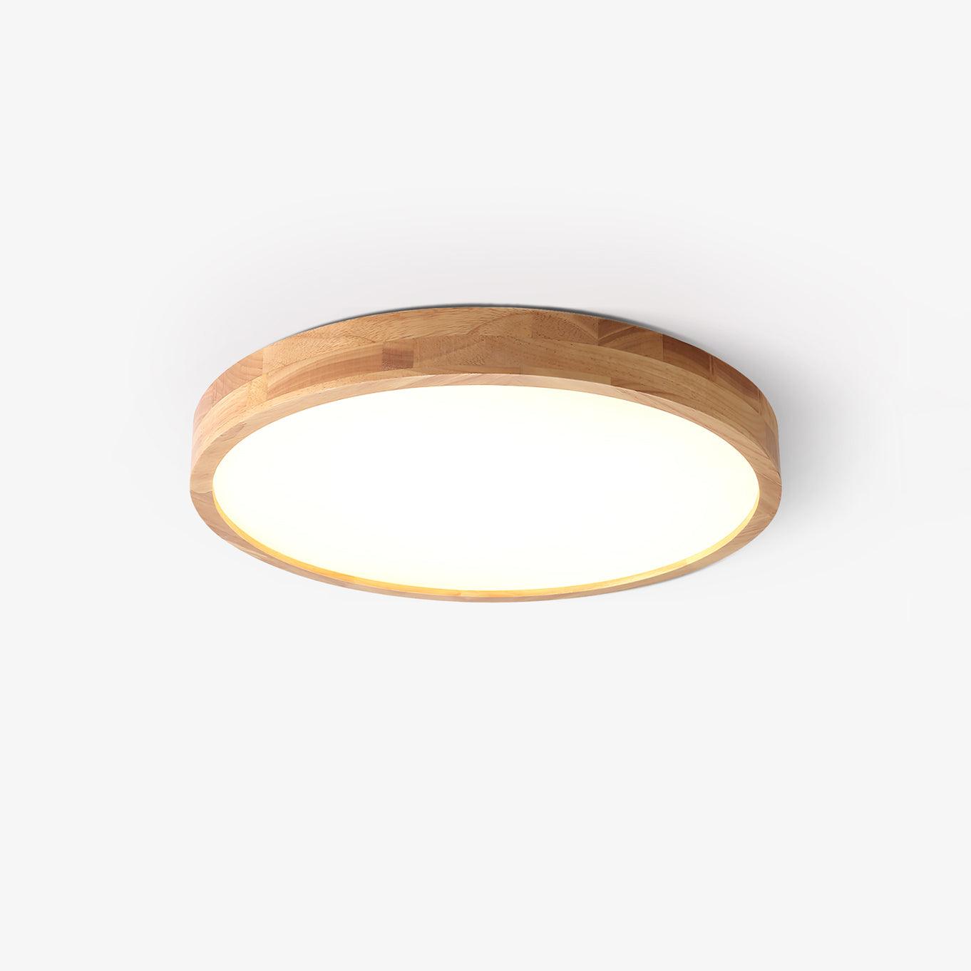 Plafón LED de techo de madera con diseño geométrico
