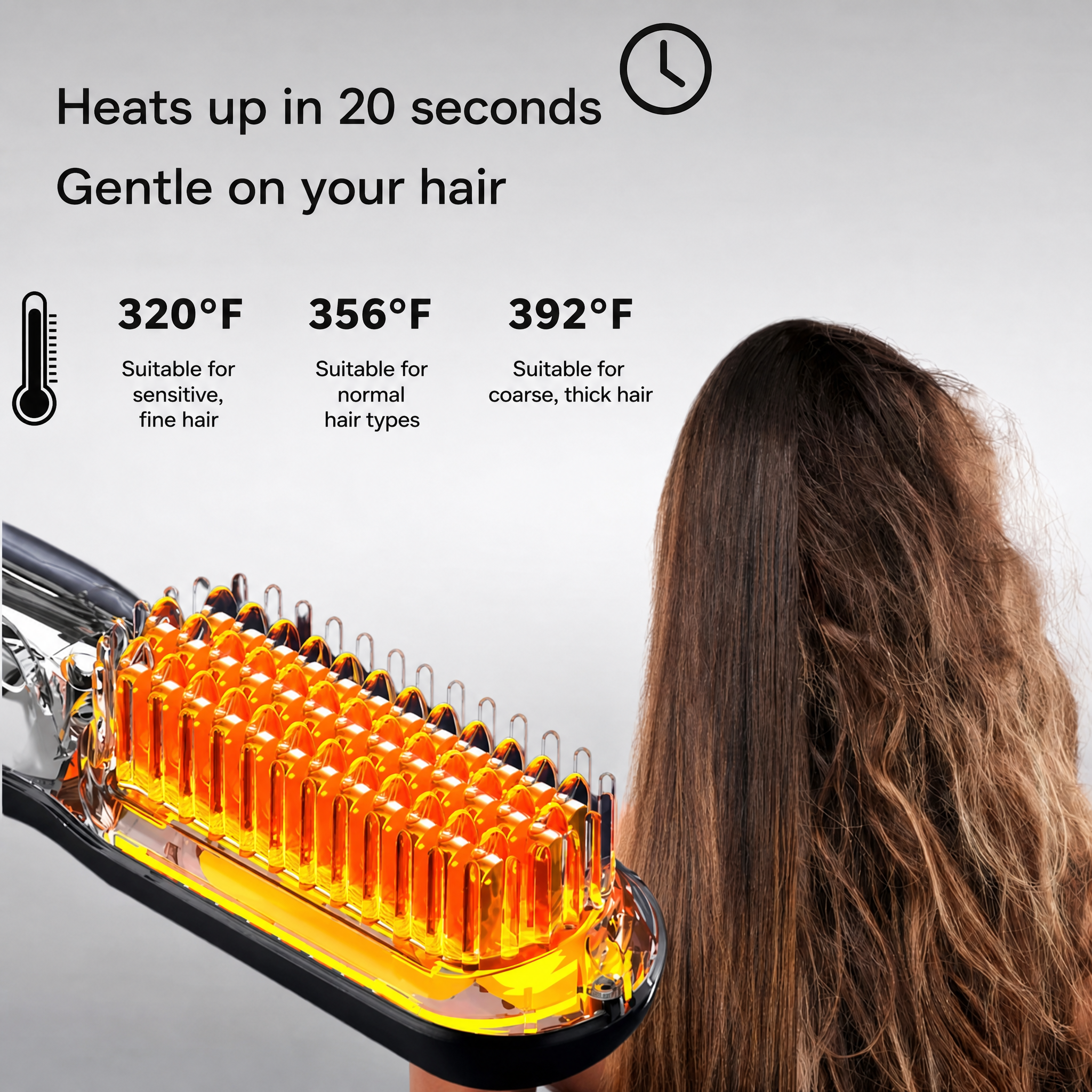Plancha alisadora | Cepillo alisador inalámbrico | Peinado rápido y cabello brillante | IonFlex Styler