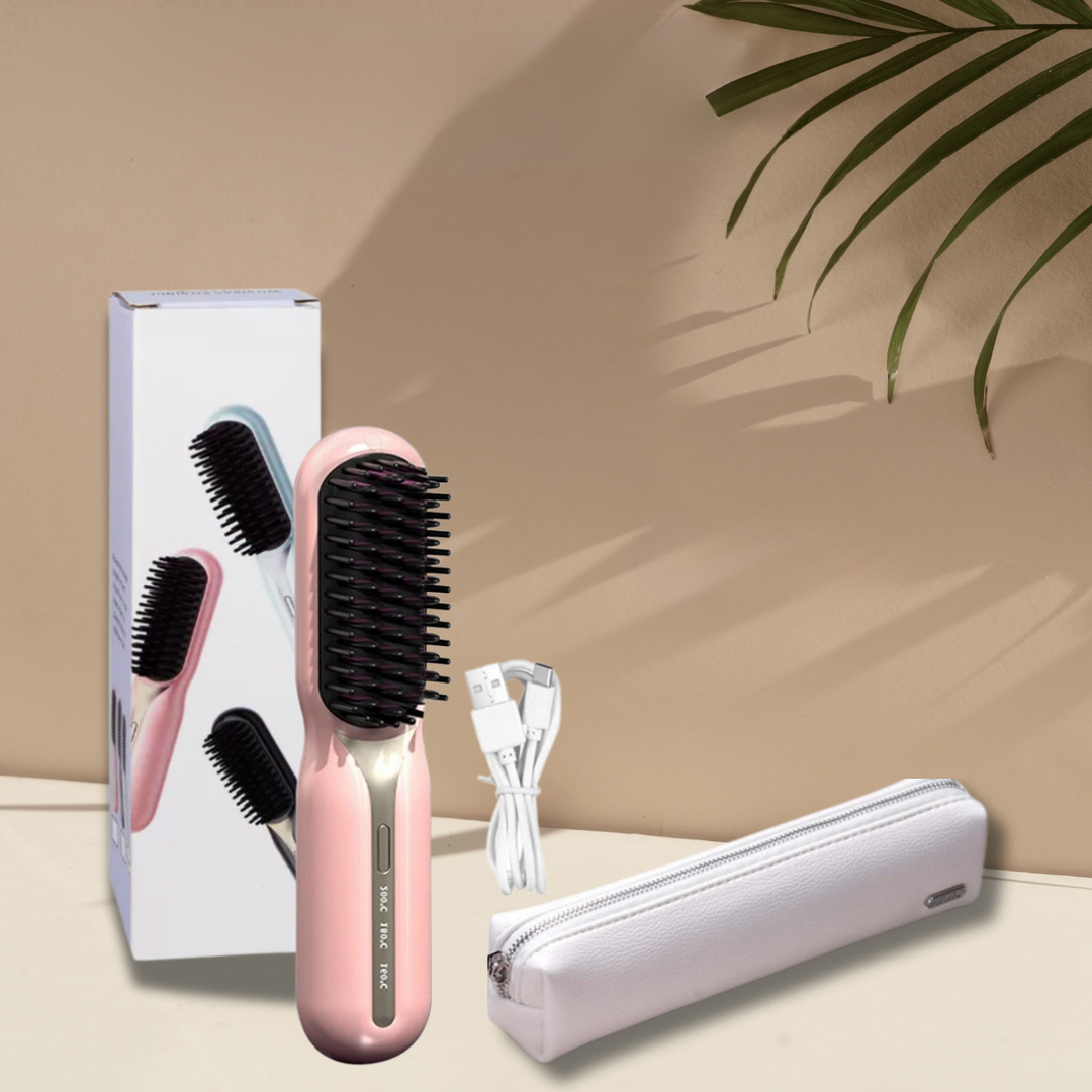 Plancha alisadora | Cepillo alisador inalámbrico | Peinado rápido y cabello brillante | IonFlex Styler