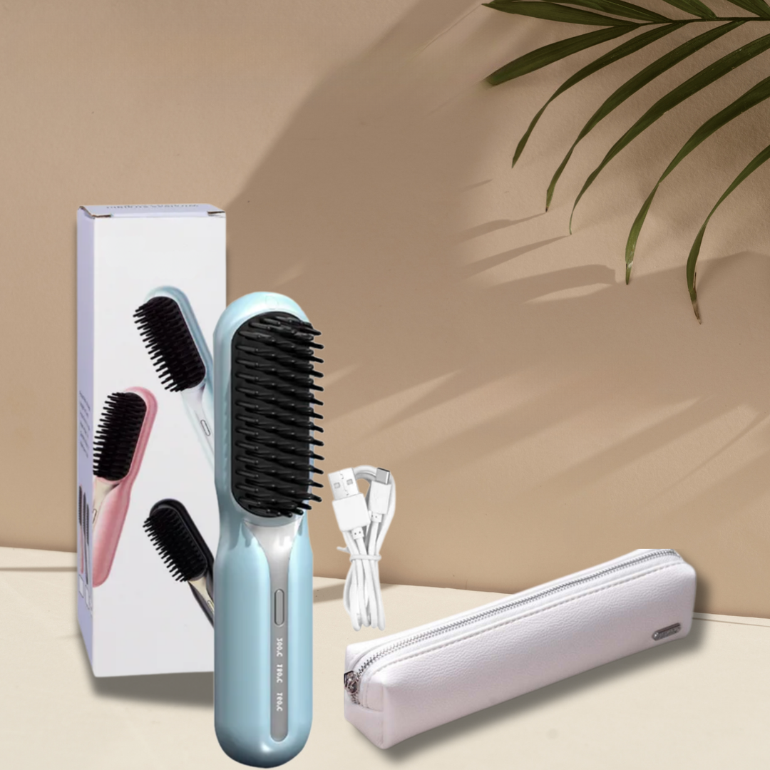 Plancha alisadora | Cepillo alisador inalámbrico | Peinado rápido y cabello brillante | IonFlex Styler