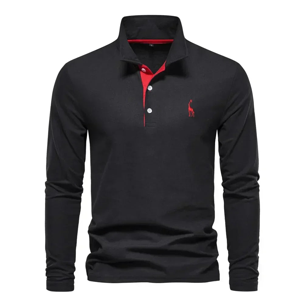 Polo de manga larga bordado