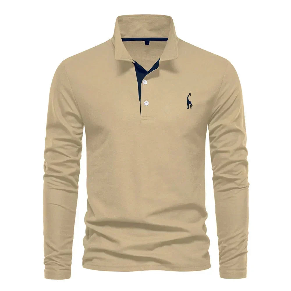 Polo de manga larga bordado