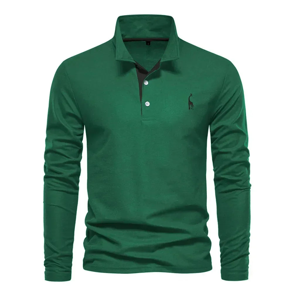 Polo de manga larga bordado