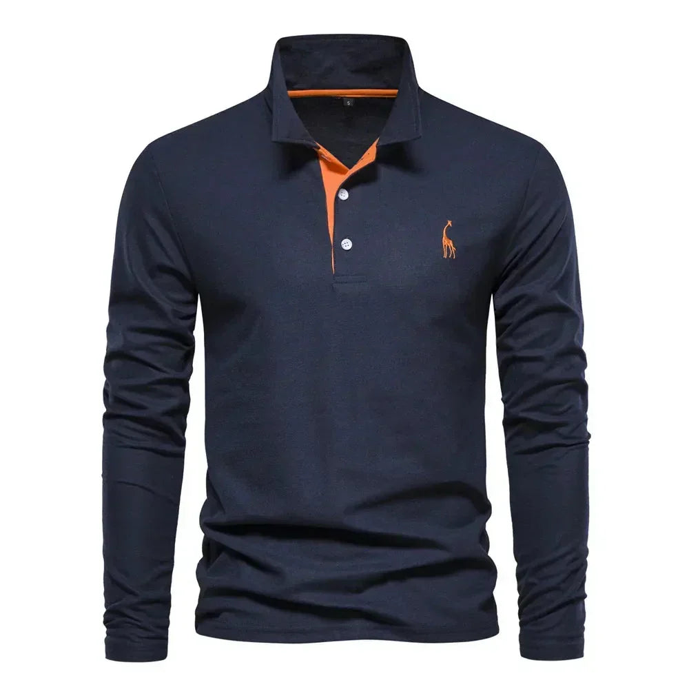 Polo de manga larga bordado
