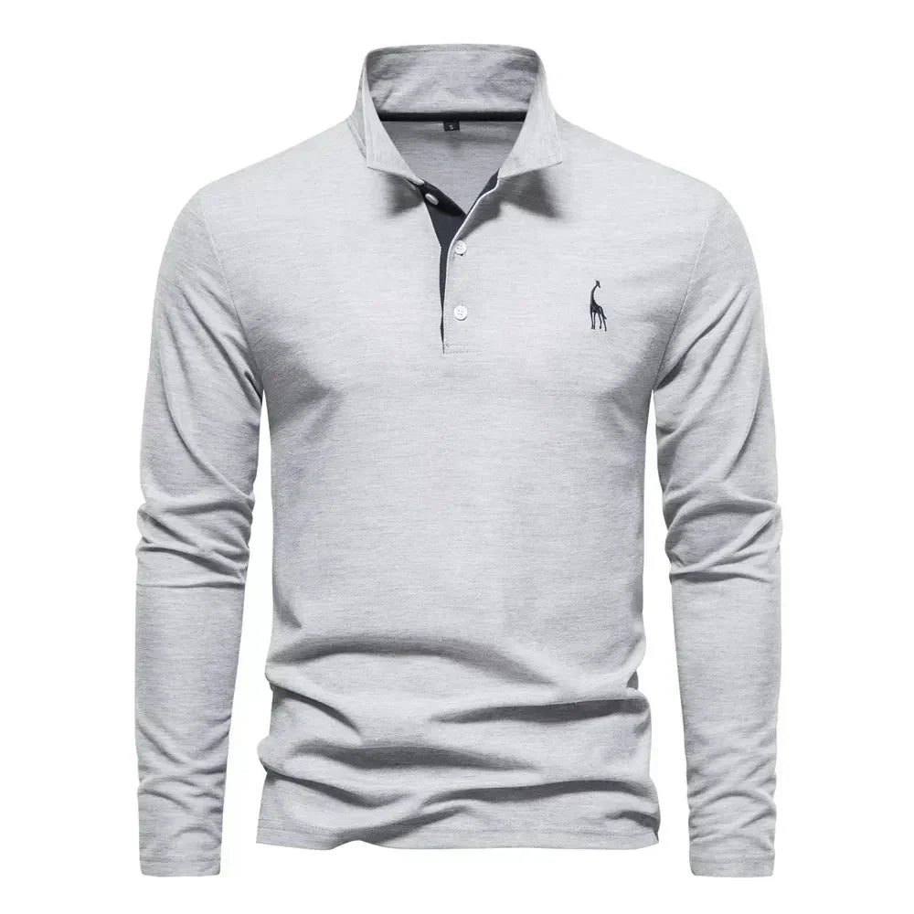 Polo de manga larga bordado