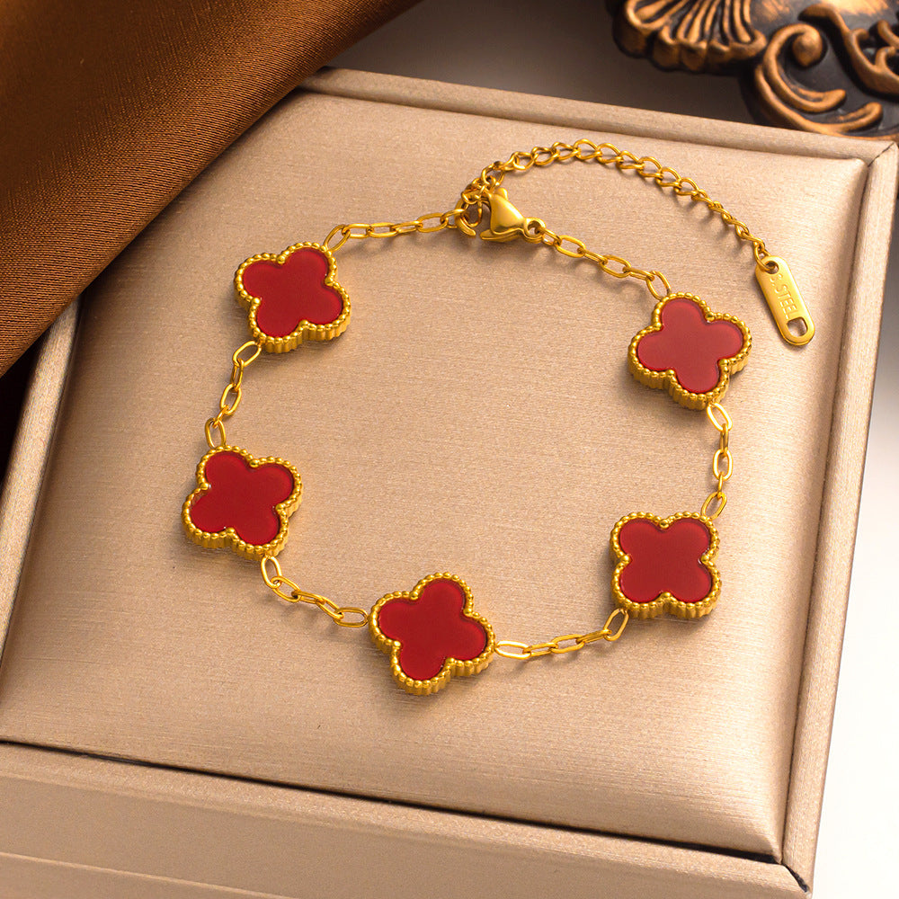 Pulsera trébol de la suerte