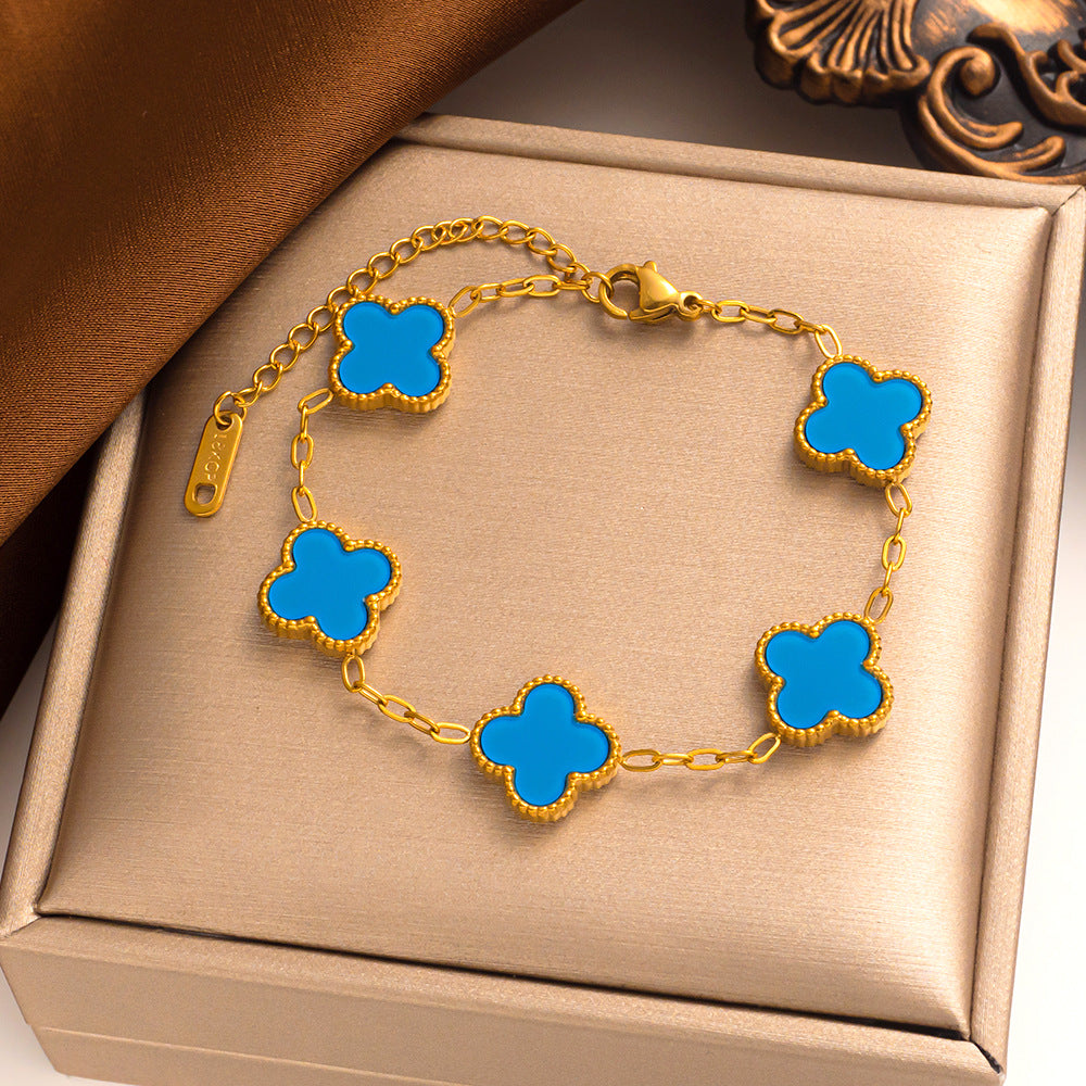 Pulsera trébol de la suerte