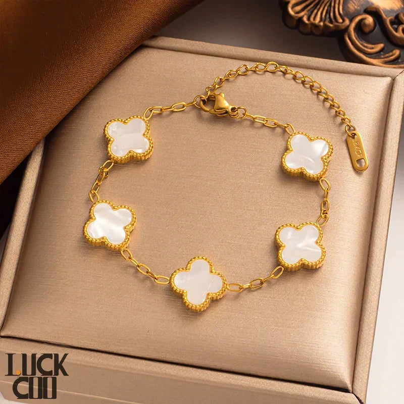 Pulsera trébol de la suerte