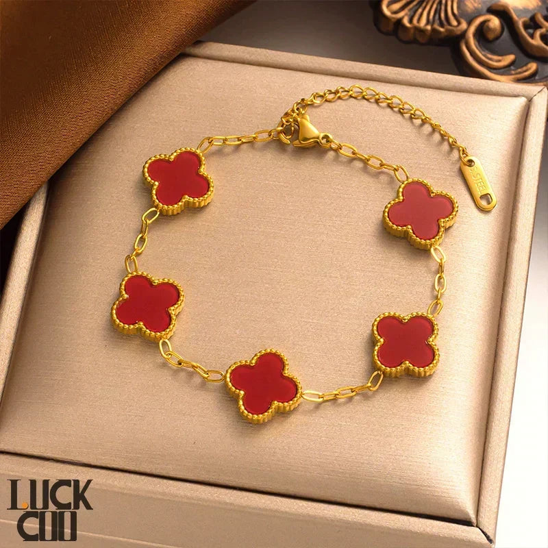 Pulsera trébol de la suerte