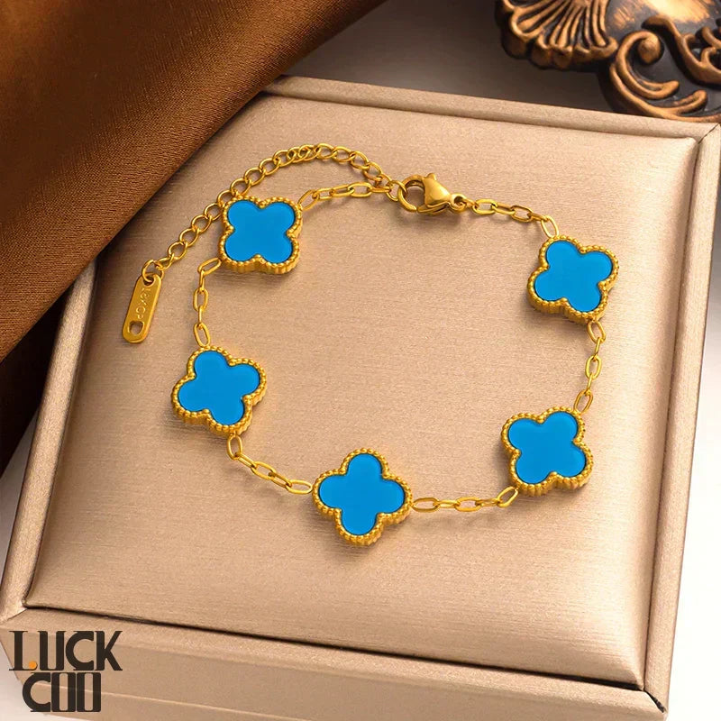 Pulsera trébol de la suerte