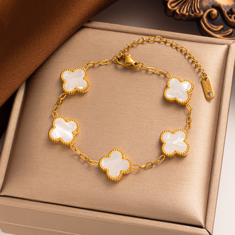 Pulsera trébol de la suerte