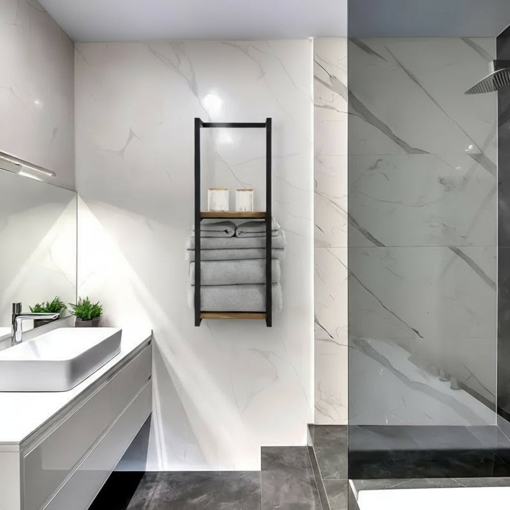 PUREDRY – Toallero de pared elegante – Diseño de acero inoxidable resistente a la oxidación