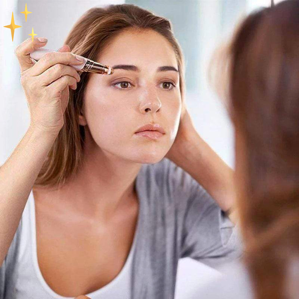 Recortador de cejas 2 en 1 para mujer – Depilación sin dolor