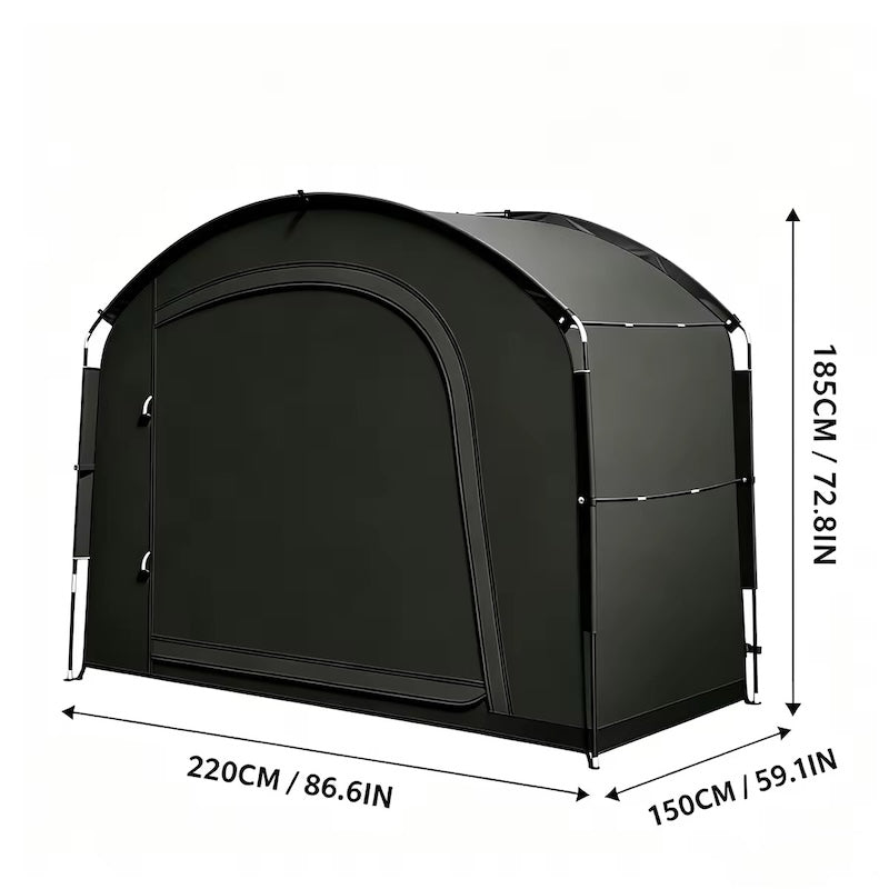 Refugio portátil impermeable para almacenamiento exterior