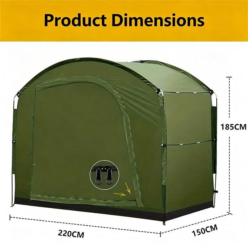 Refugio portátil impermeable para almacenamiento exterior