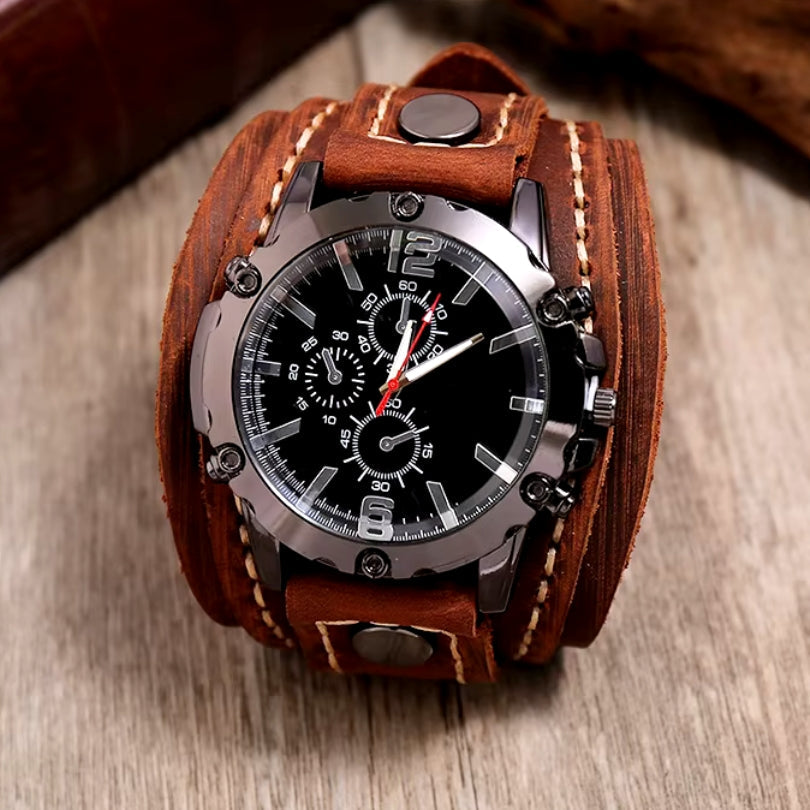 Reloj clásico con correa de piel