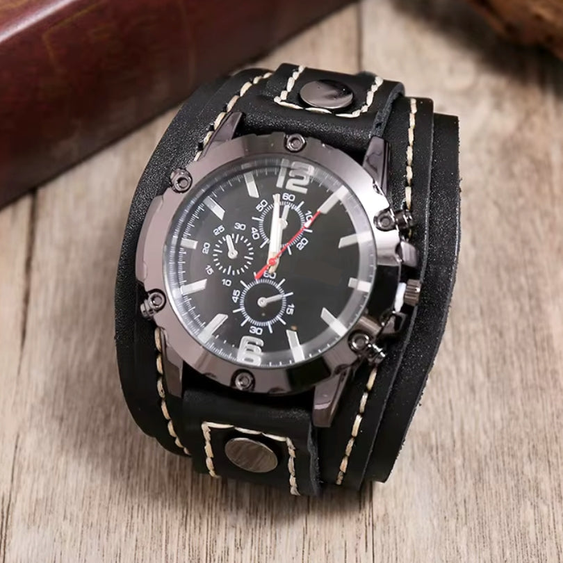 Reloj clásico con correa de piel