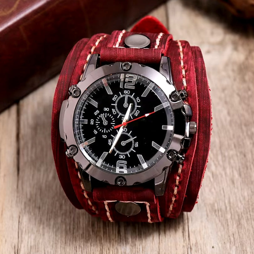 Reloj clásico con correa de piel