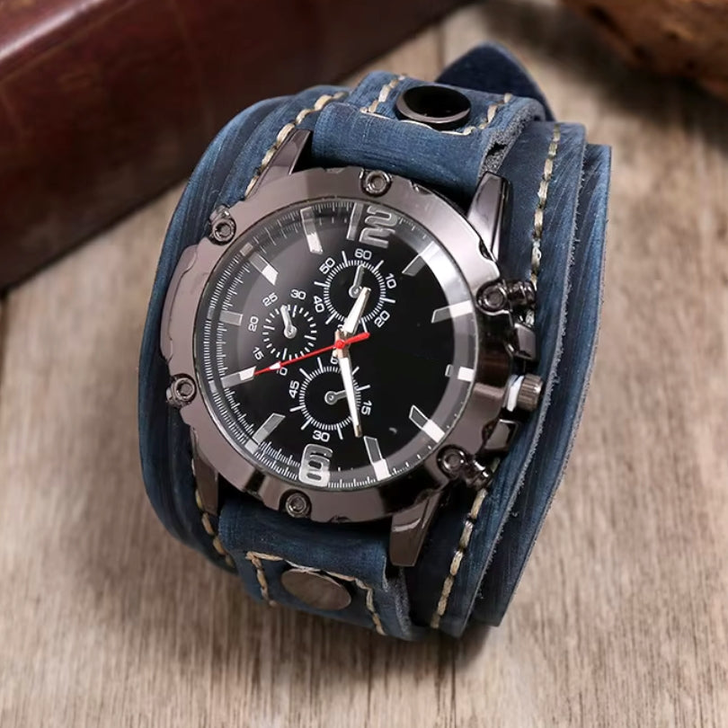 Reloj clásico con correa de piel