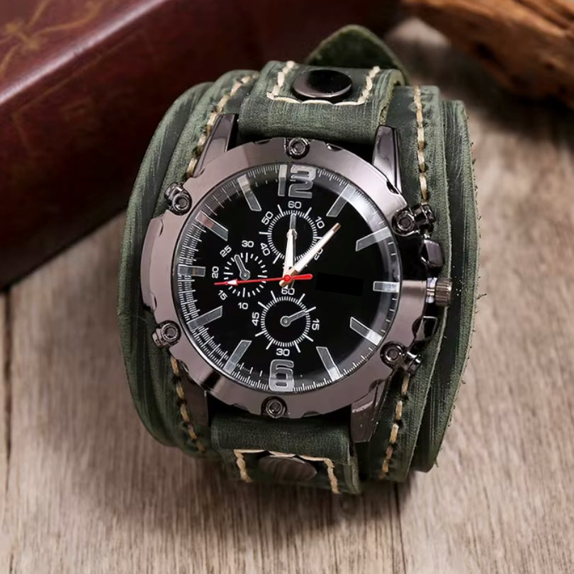 Reloj clásico con correa de piel
