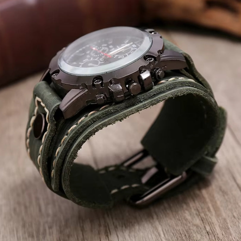 Reloj clásico con correa de piel