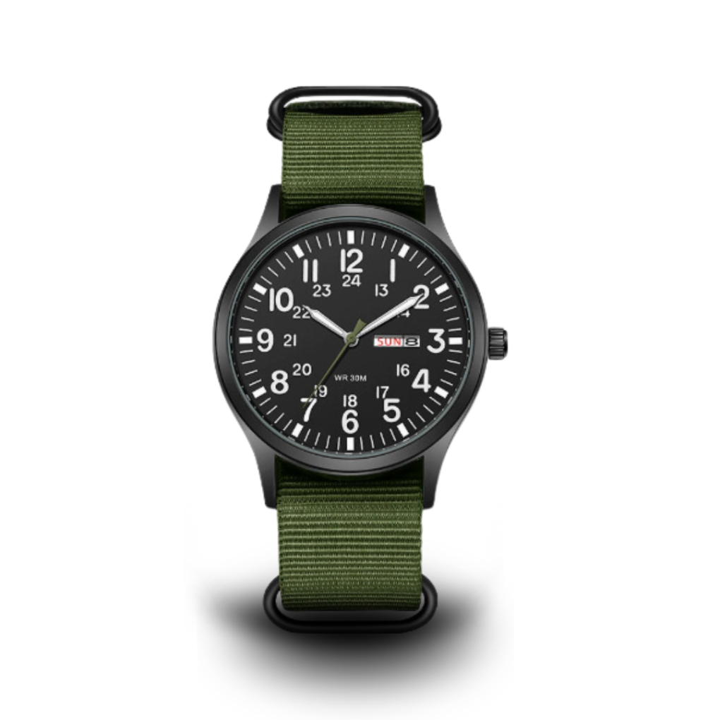 Reloj de campo para hombre con esfera luminosa