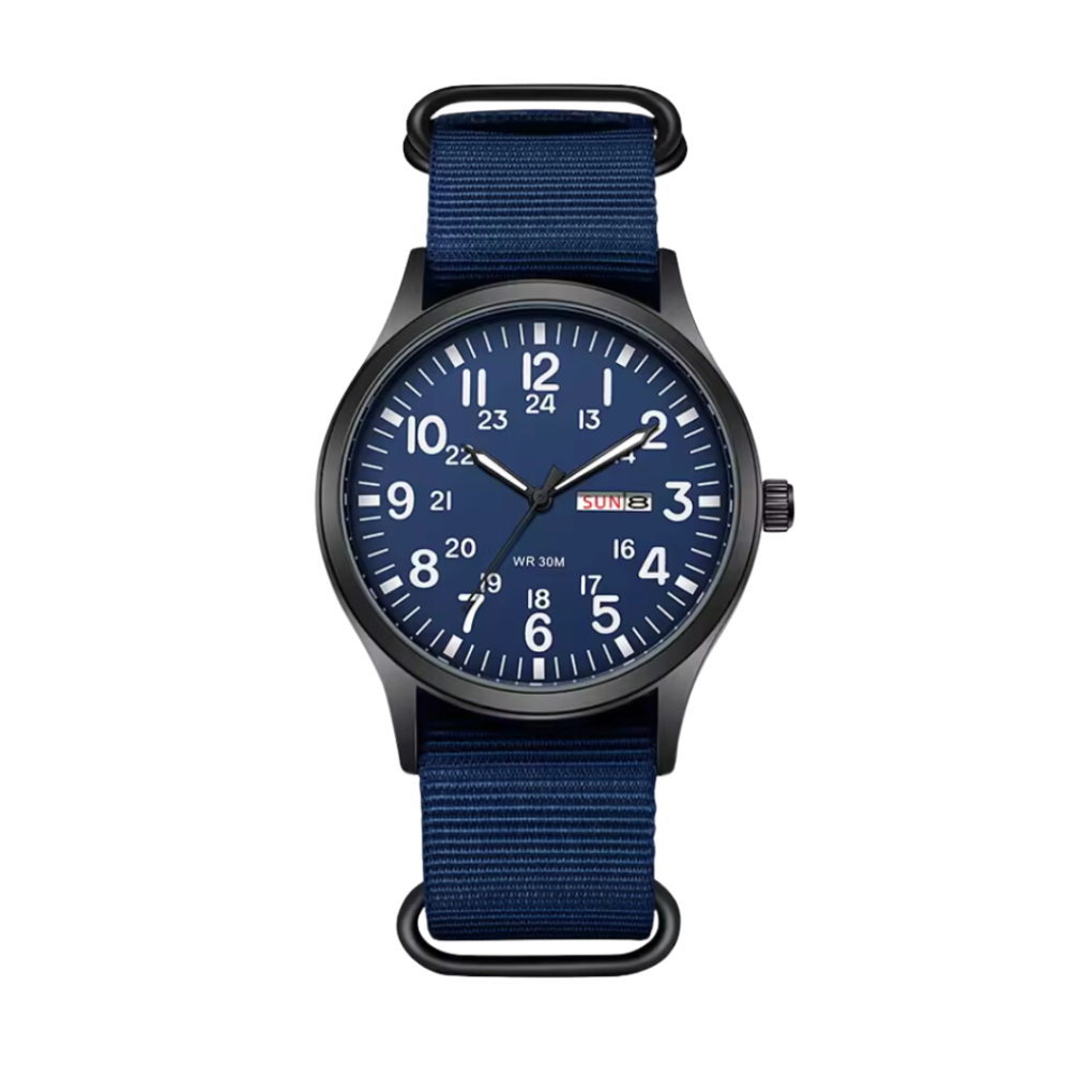 Reloj de campo para hombre con esfera luminosa