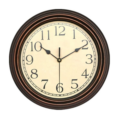 Reloj de pared de madera silencioso para salón