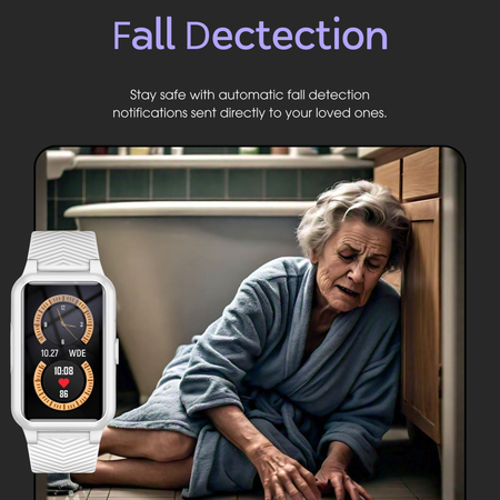Reloj de seguridad para mayores con detección de caídas y GPS