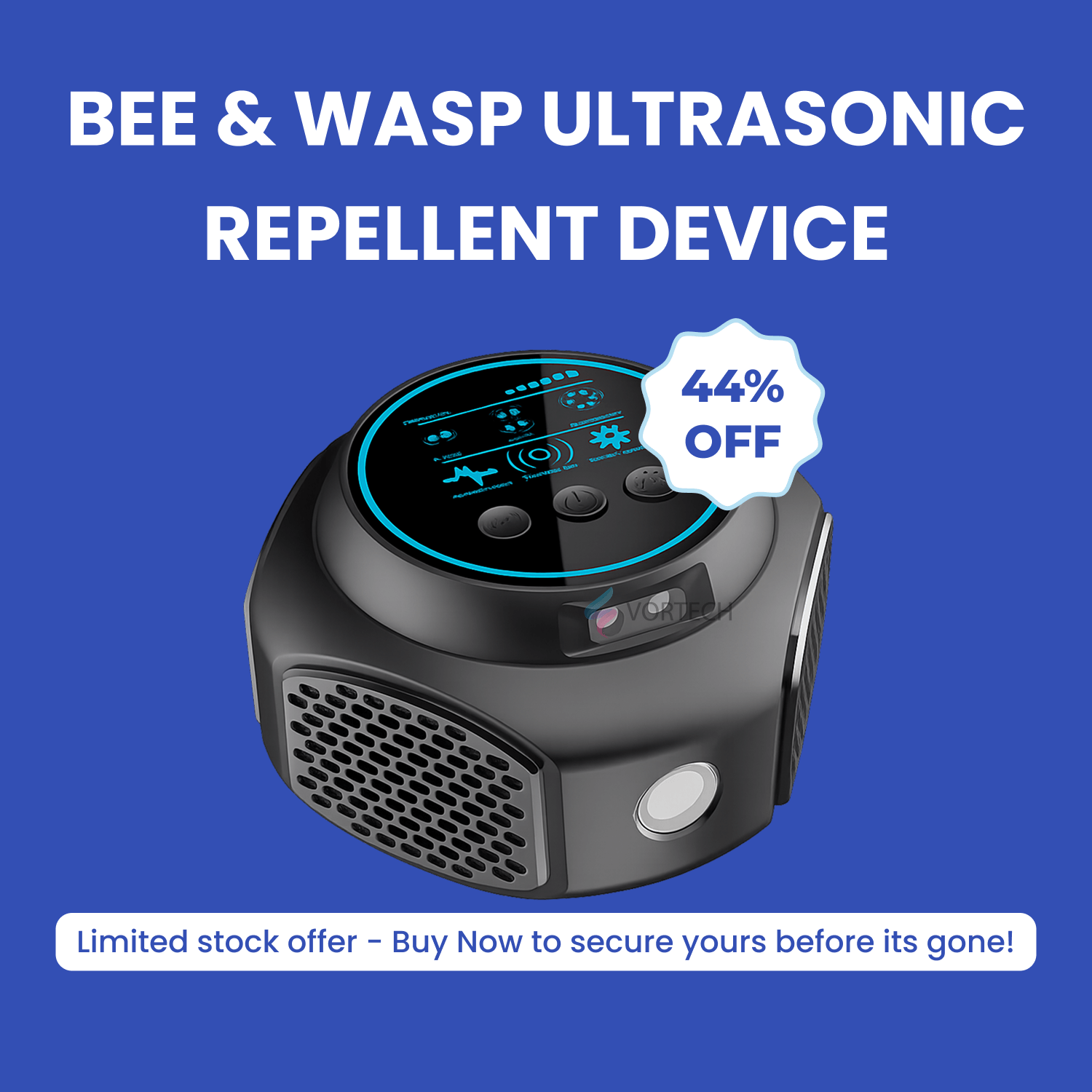 Repelente ultrasónico de abejas y avispas sin químicos con cobertura 360° para hogar y exterior