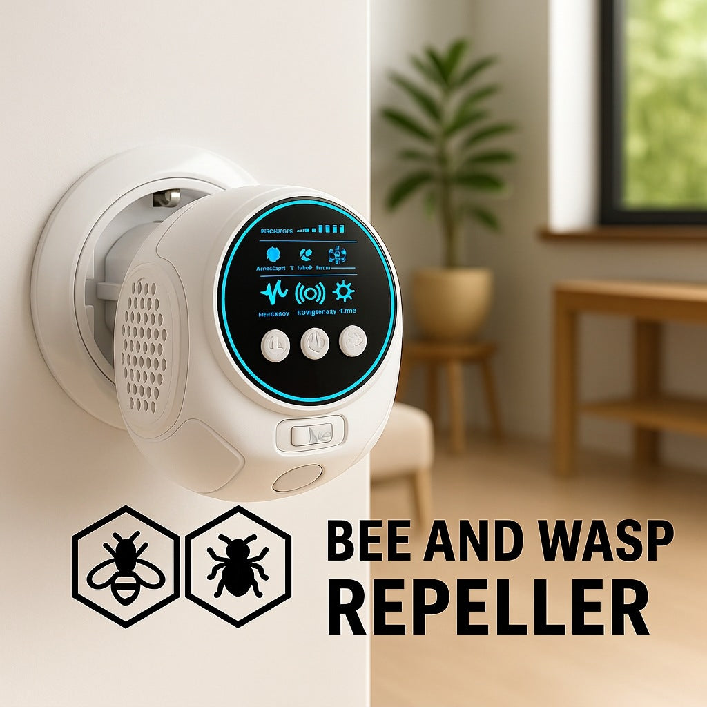 Repelente ultrasónico de abejas y avispas sin químicos con cobertura 360° para hogar y exterior