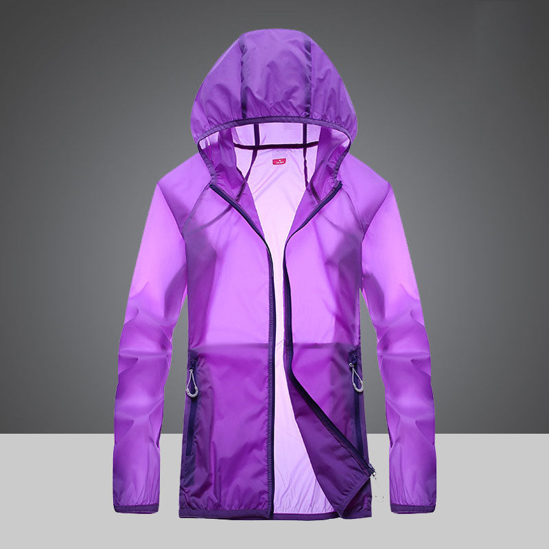 Ropa ultraligera de protección UV con cuello alto y bolsillos laterales