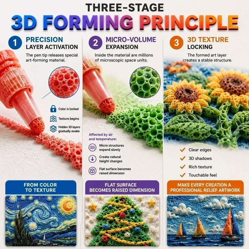 Rotuladores mágicos 3D — Dibuja y crea arte hinchable con un solo trazo