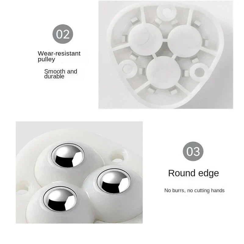 Ruedas giratorias autoadhesivas para mover muebles