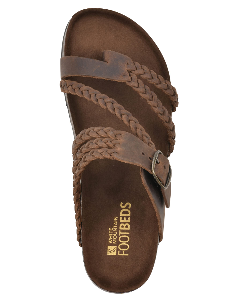 Sandalias de dedo trenzadas para mujer con suela ergonómica de confort