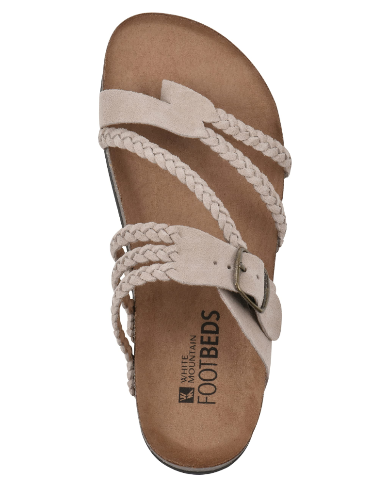 Sandalias de dedo trenzadas para mujer con suela ergonómica de confort