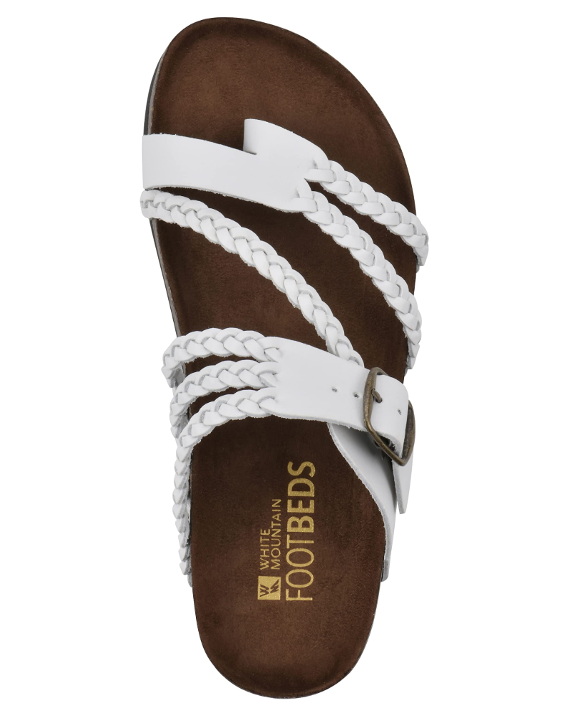 Sandalias de dedo trenzadas para mujer con suela ergonómica de confort