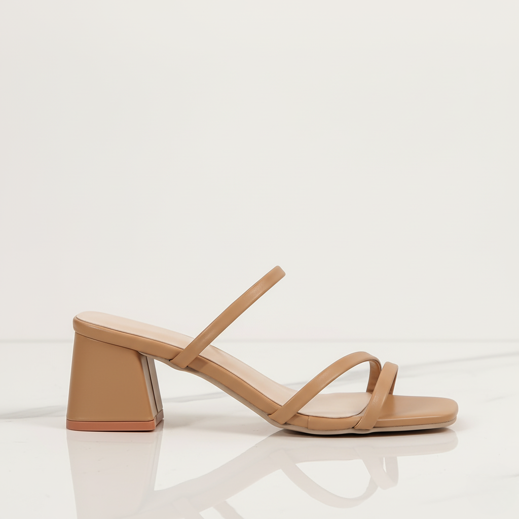 Sandalias minimalistas de tacón ancho Serene para mujer
