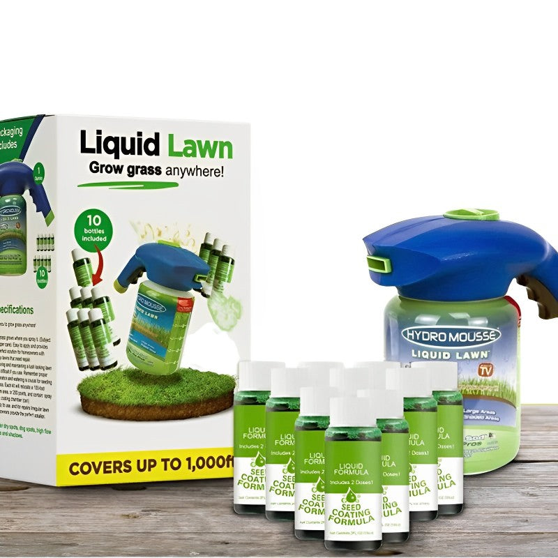 Semillas de césped líquidas Hydro Mousse en spray para aplicación fácil en zonas irregulares y de mucho tránsito