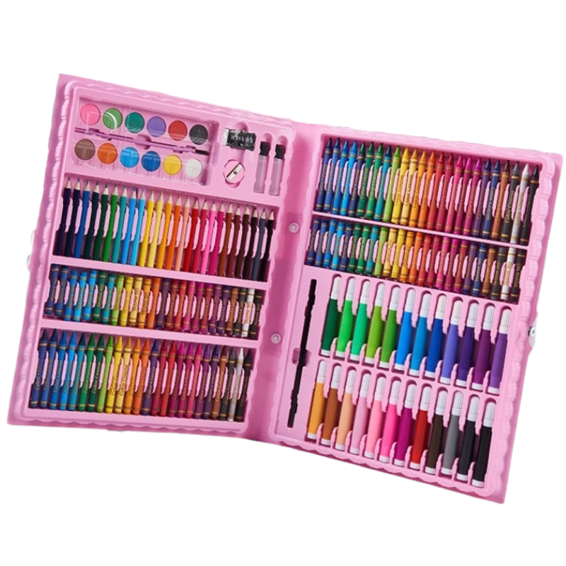 Set de arte deluxe para niños con caballete