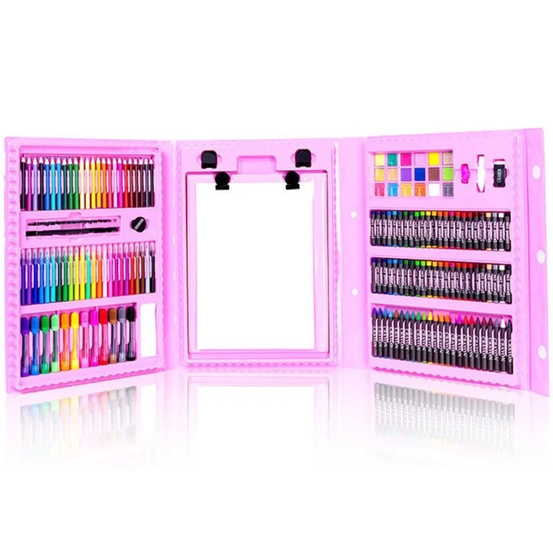 Set de arte deluxe para niños con caballete