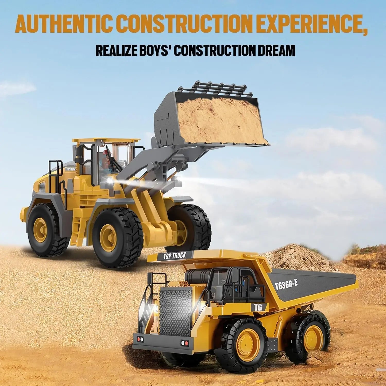 Set de construcción RC de 4 vehículos