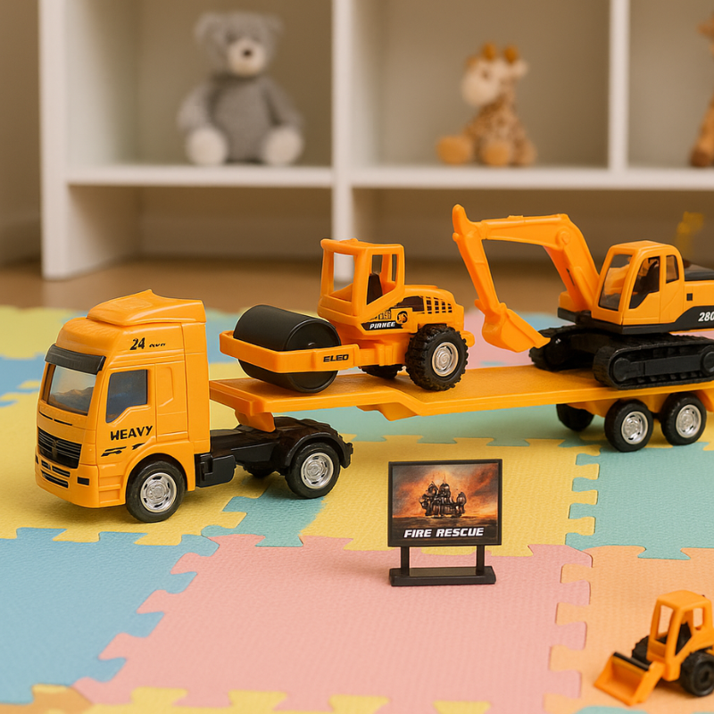 Set de juego de vehículos de rescate imaginativos para niños